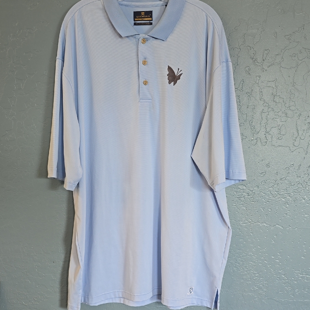 Classic Light Blue Golf Polo Shirt with Monarch Bay Logo